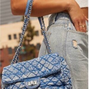 Urban expressions quilted denim bag